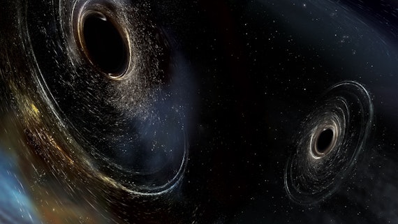 Image of two black holes