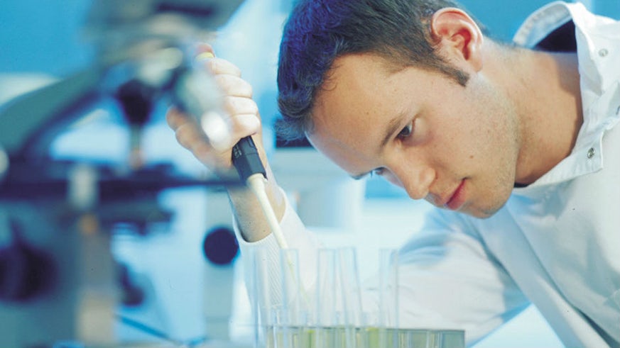 male scientist in laboratory