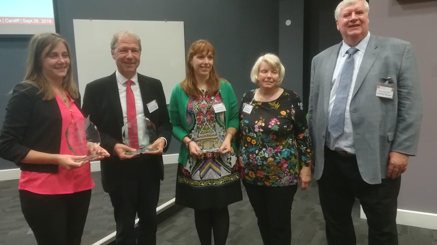 The prize winners with Dr Henson and his wife, Lucy