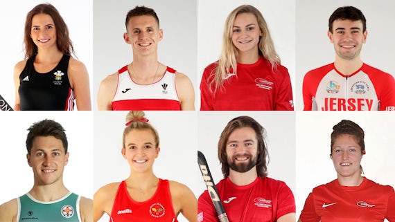 8 portraits athletes from Cardiff University