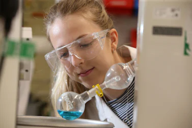 Chemistry student in the lab