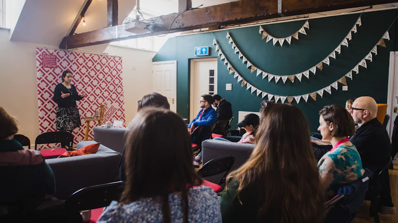Image of people networking at an event 