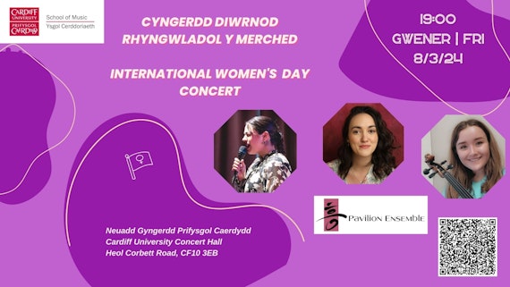 Poster for International Women's Day Concert 8/3/24