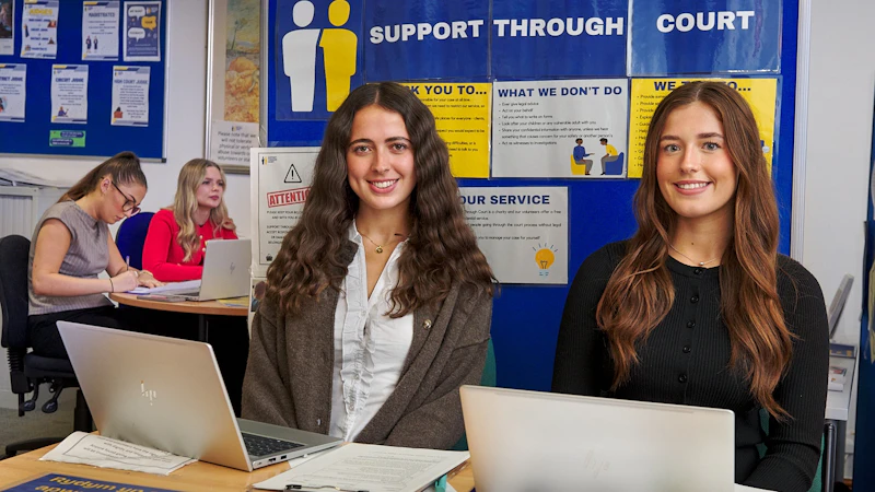 Students at the Cardiff University Law Clinic 