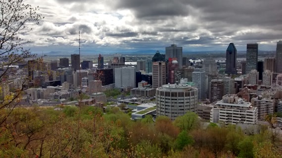 Golwg o gopa Mount Royal, Montreal