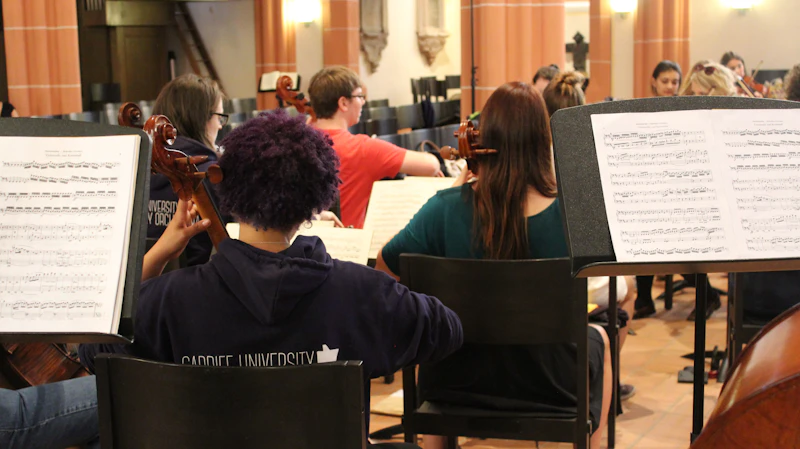 Cardiff University Symphony Orchestra rehearsal