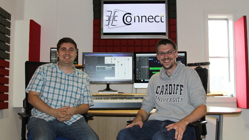 Dr Daniel Bickerton and Timothy Johnston in one of our studios