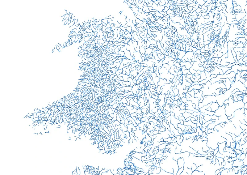 Map of UK rivers