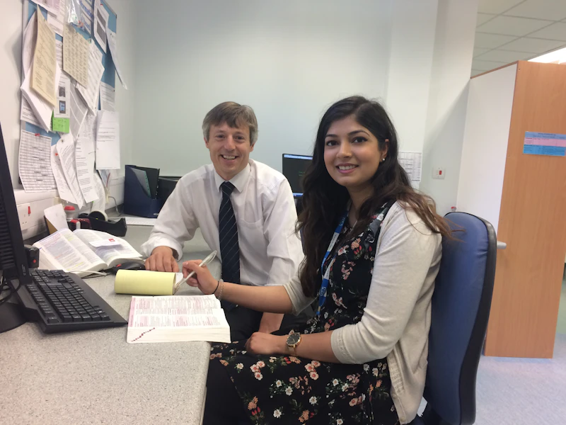 Graduate Bisma Ali working as a primary care pharmacist.