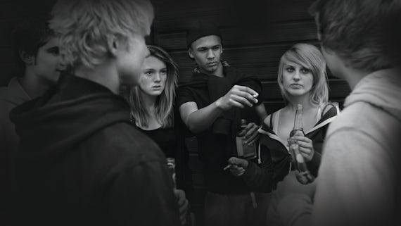 Youths drinking