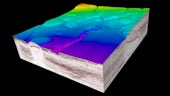 Seismic section of a submarine basin