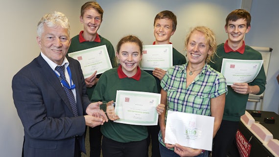 Image of Tryfan students receiving award