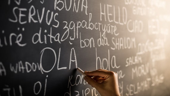 Languages on a blackboard