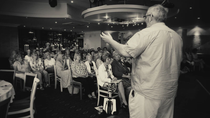 Professor Baillie giving a talk to WI members