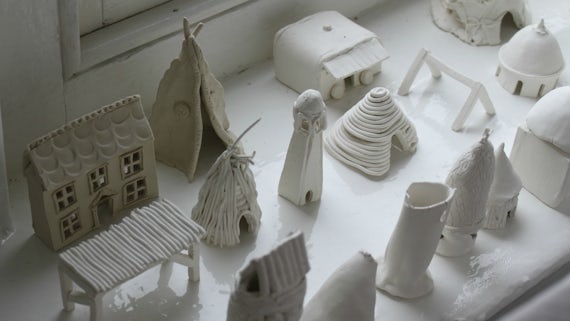 The Whole Shebang by Amy O’Driscoll, featuring porcelain shelters