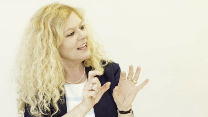 Woman explaining something