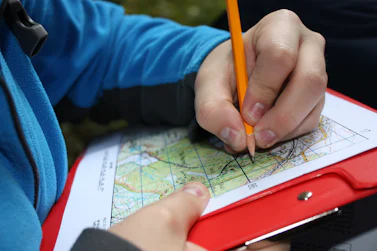 Student working on a mapping exercise