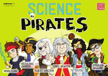Famous scientists dressed as pirates