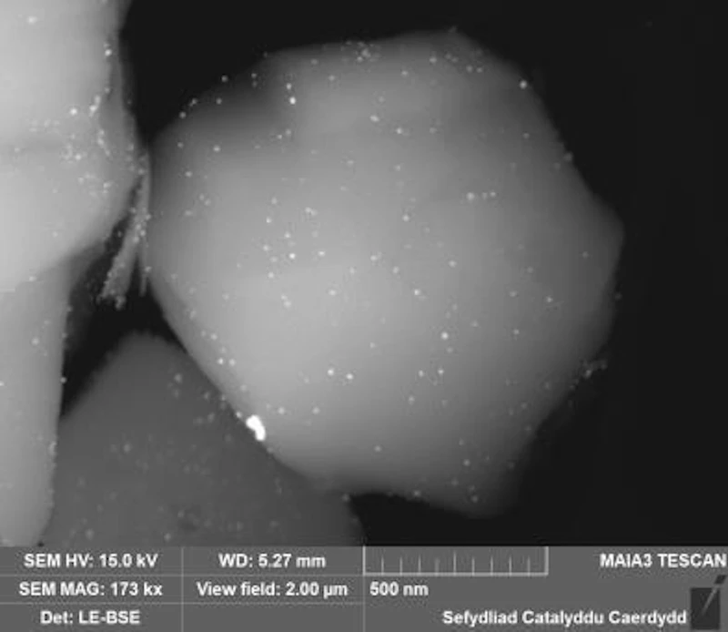 0.5Wt% Pd-ZSM-5. 7nm particles shown using backscatter detector