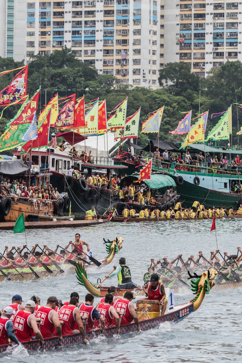 Boat races at the Dragon Boat Festival