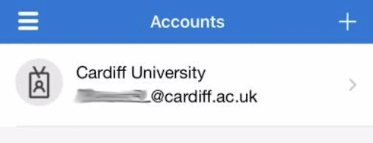 Screenshot of the 'Accounts' screen on your phone