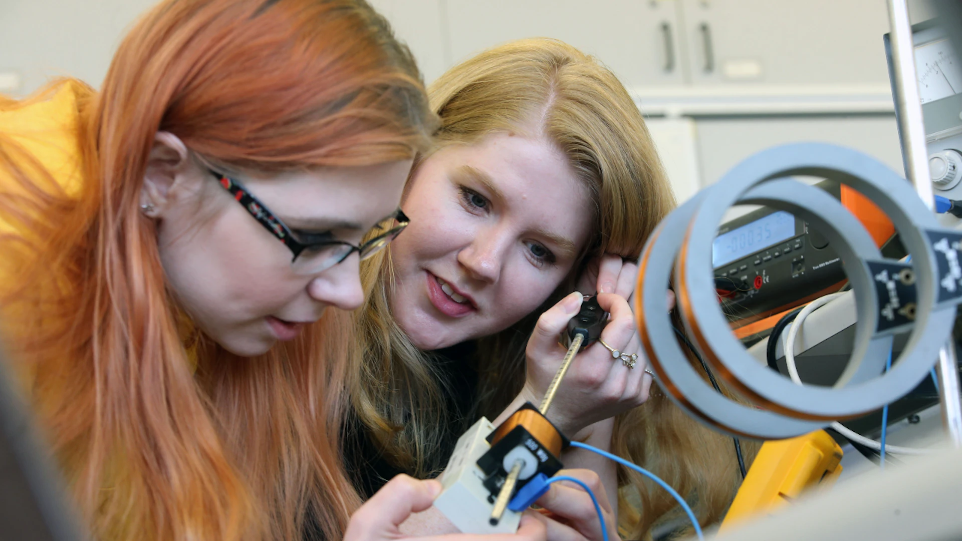 students in a lab