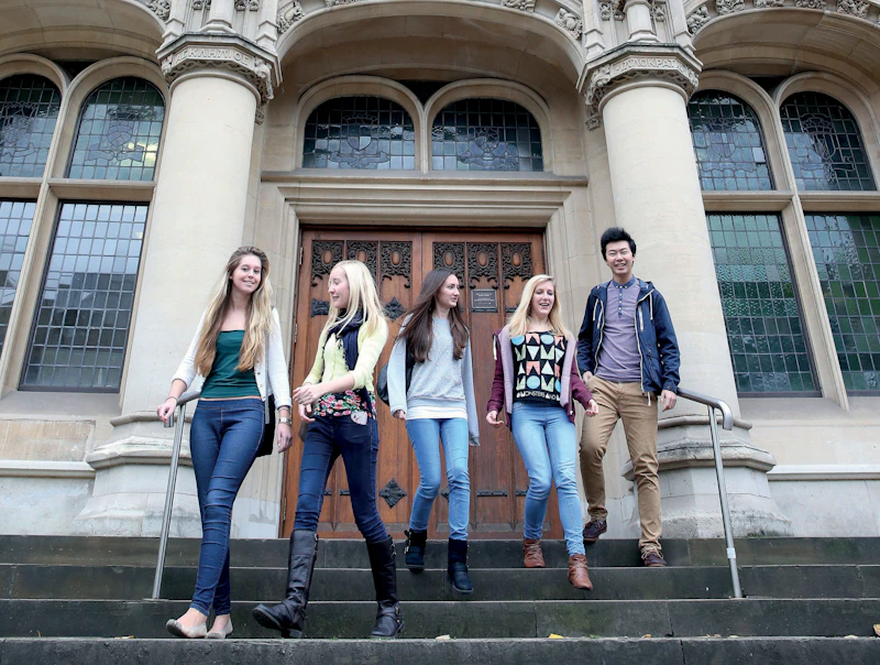 Students outside queens