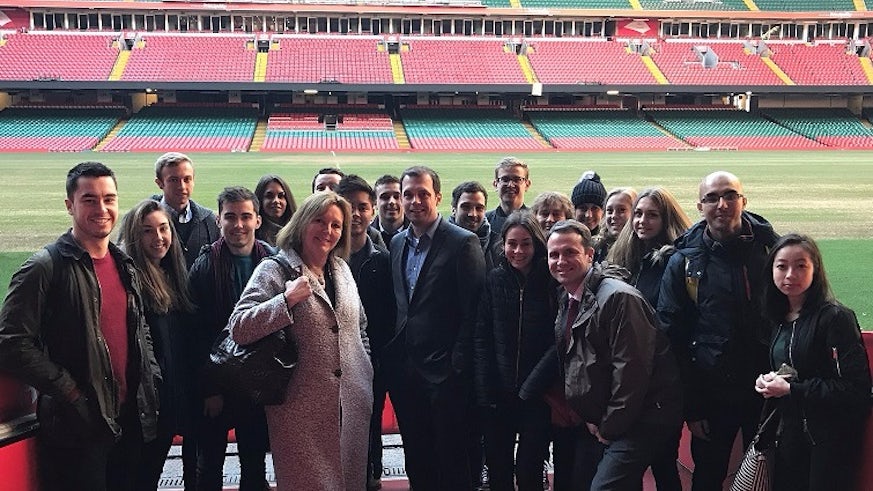 Law students at the Principality Stadium