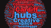 Word cloud for Cardiff creative hubs