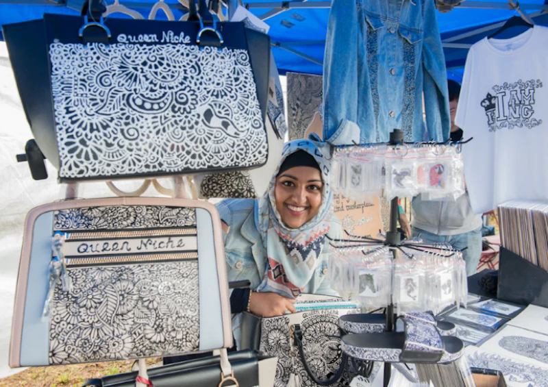 Stallholder at Grangetown World Market