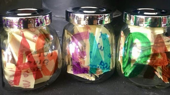 Jars with messages in