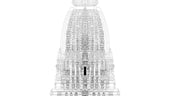 An archtectural drawing of the Temple of Ashapuri, India. 