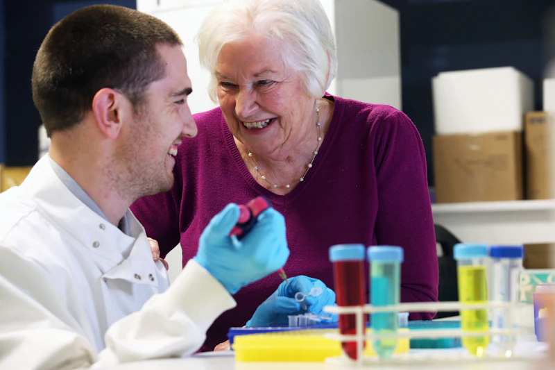 Photograph of Rhodri smiling in the lab