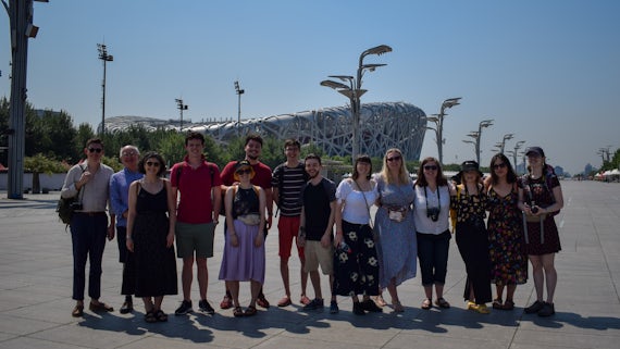 Students from Cardiff University at Beijing Olympic Park