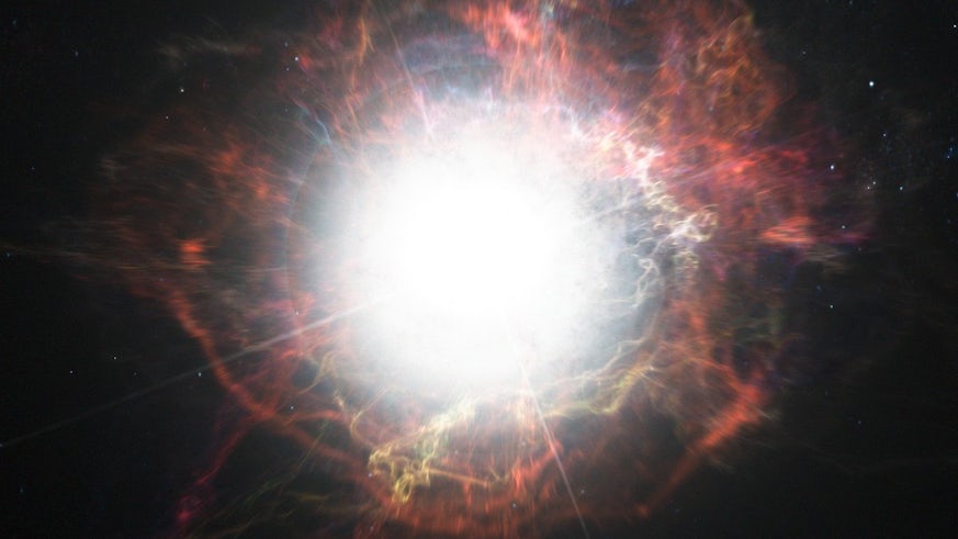 A supernova explosion.