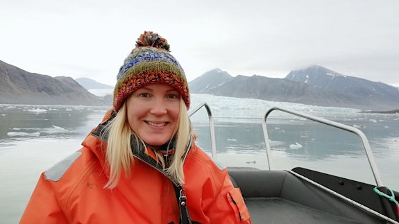 Female PhD student in boat