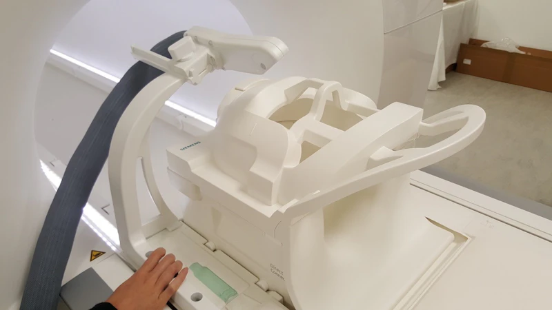 Medical Imaging: Tracoline system (TracInnovations, Ballerup, Denmark) which uses structured light to generate a 3D point cloud of the subject’s face while they are lying in the scanner, enabling high-precision head-tracking with a high frame rate.