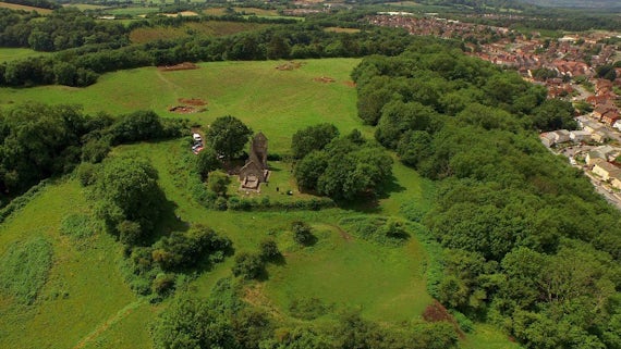 Arial view of the Caerau hillfort