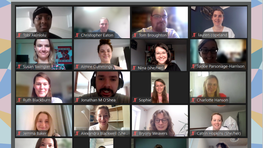 Screenshot of attendees from the Wolfson Centre's first virtual Summer School