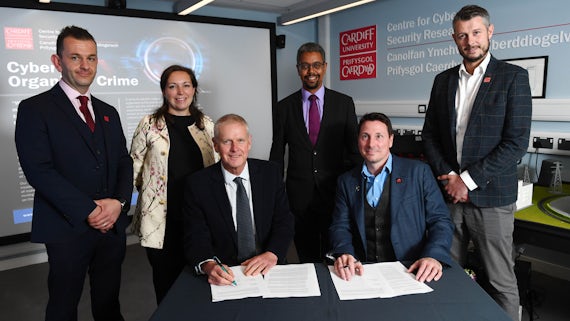 Professor Colin Riordan signs the Airbus Centre of Excellence agreement