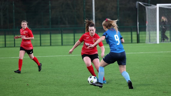 Cardiff University Ladies Football in action