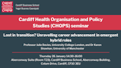 Details of CHOPS seminar on Thursday 26 January 2023