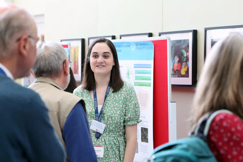 An image of an early career researcher giving a showcase talk