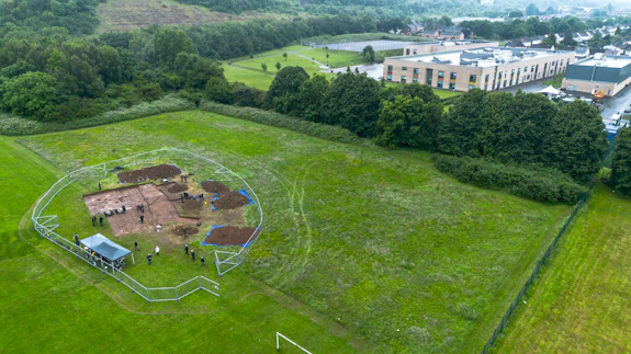 Aerial shot of a park