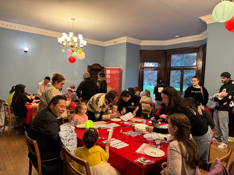 Family groups enjoying CCI activities at Insole Court Moon Festival