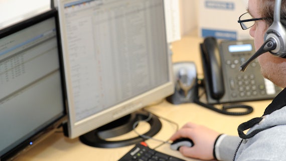 Person providing technical support