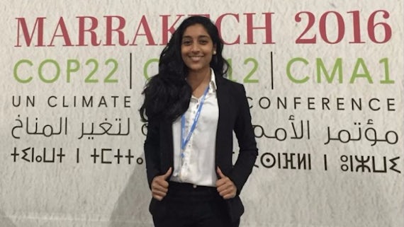 Nachatira Thuraichamy at the  UN Framework Convention on Climate Change (UNFCCC). 