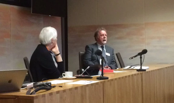 Prof. Chris Tweed delivering an Assembly Briefing