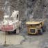 Excavator and dump truck from Mokgalakwena PGE mine in South Africa