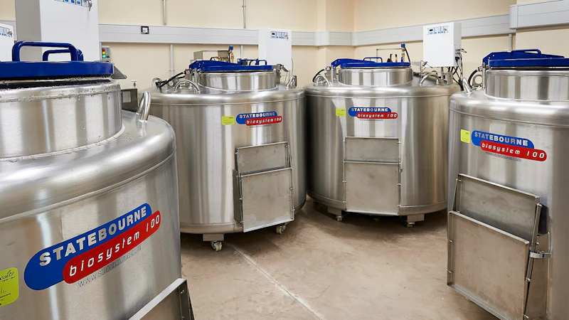Biobank cryostore -196 degrees